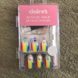 Rainbow Press On Nails